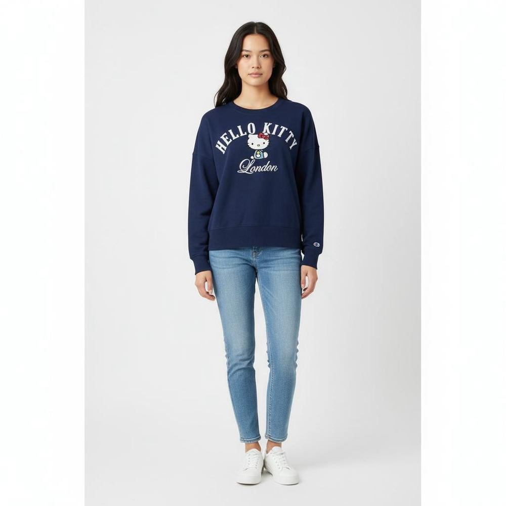 Women's Hello Kitty Navy London Sweatshirt L